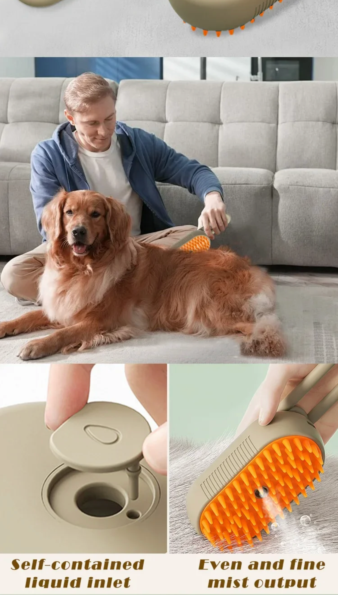 SooKaring Steamer Cat & Dog  Brush