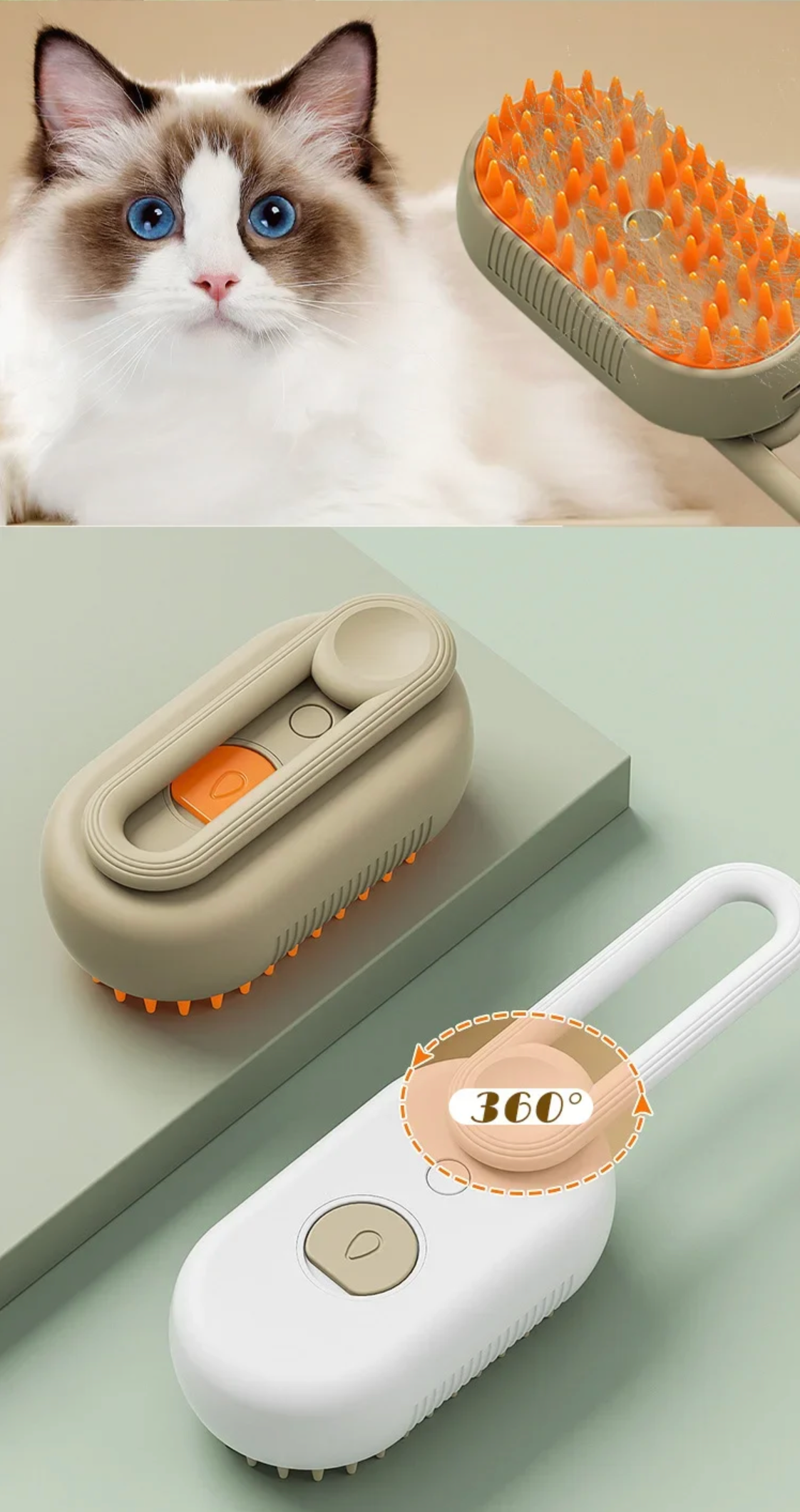SooKaring Steamer Cat & Dog  Brush